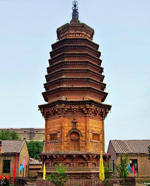 A scenic view of Jincheng Sansheng Ruixian Pagoda