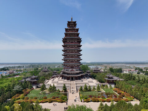 A scenic view of Jining Chongxing Ta