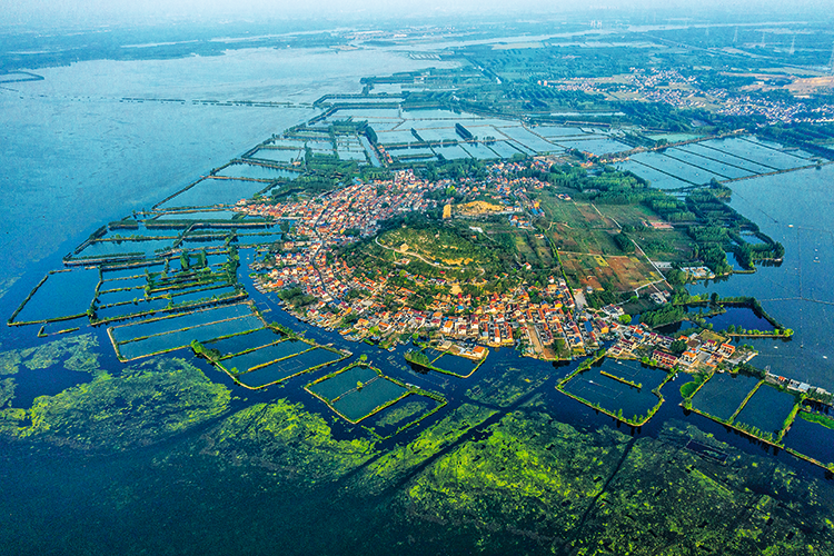 A scenic view of Jining Jinkou Ba
