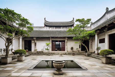 A scenic view of Jinzhong Cao Family Compound