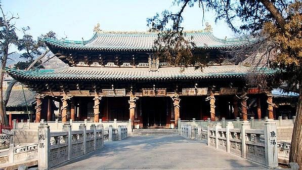 A scenic view of Jinzhong Jinci Miao Lingshi