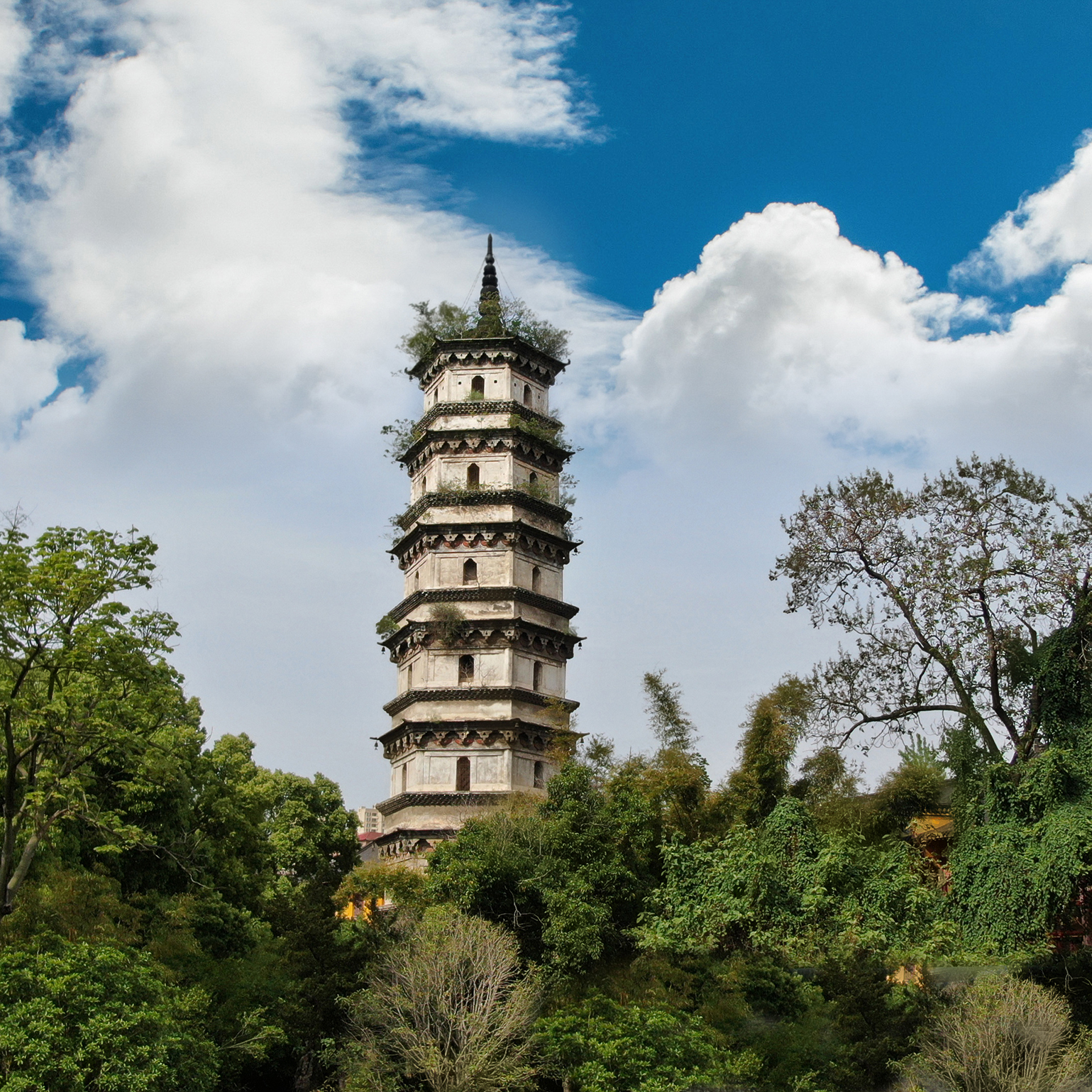 A scenic view of Jiujiang Dashengta