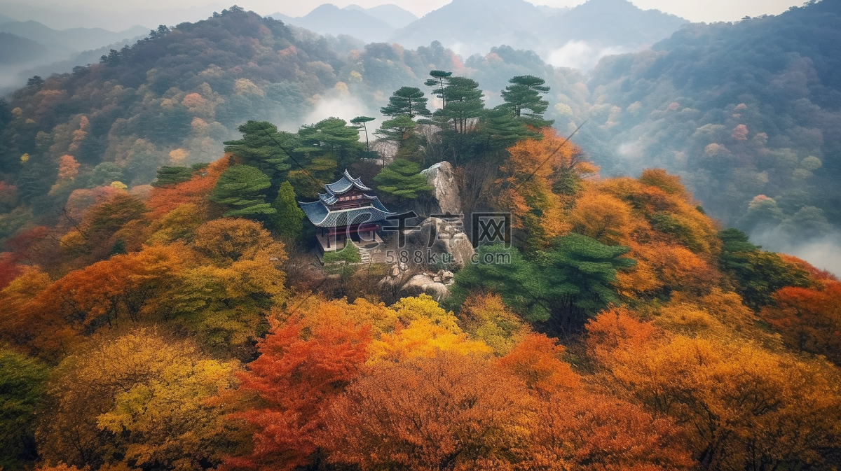 A scenic view of Jiujiang Lushan Cijingting