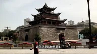 A scenic view of Jiuquan Gulou