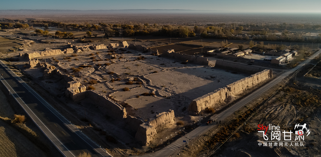 A scenic view of Jiuquan Liugongcheng Yizhi