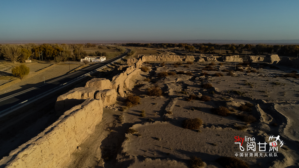 A scenic view of Jiuquan Liugongcheng Yizhi