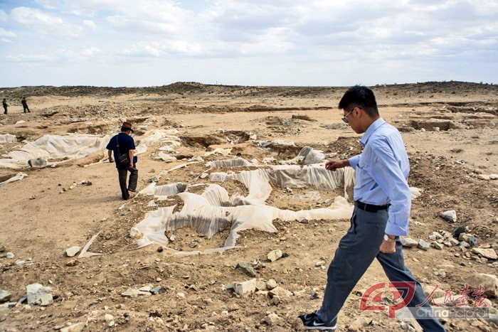A scenic view of Jiuquan Mazongshan Yukuan Yizhi