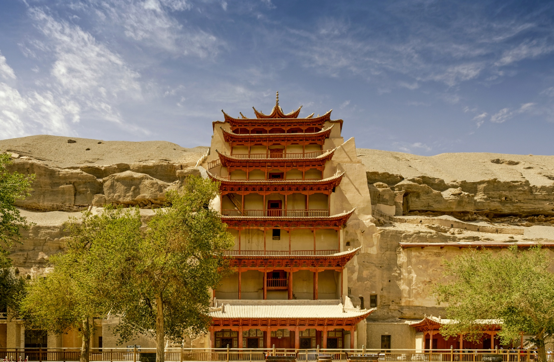 A scenic view of Jiuquan Mogaoku