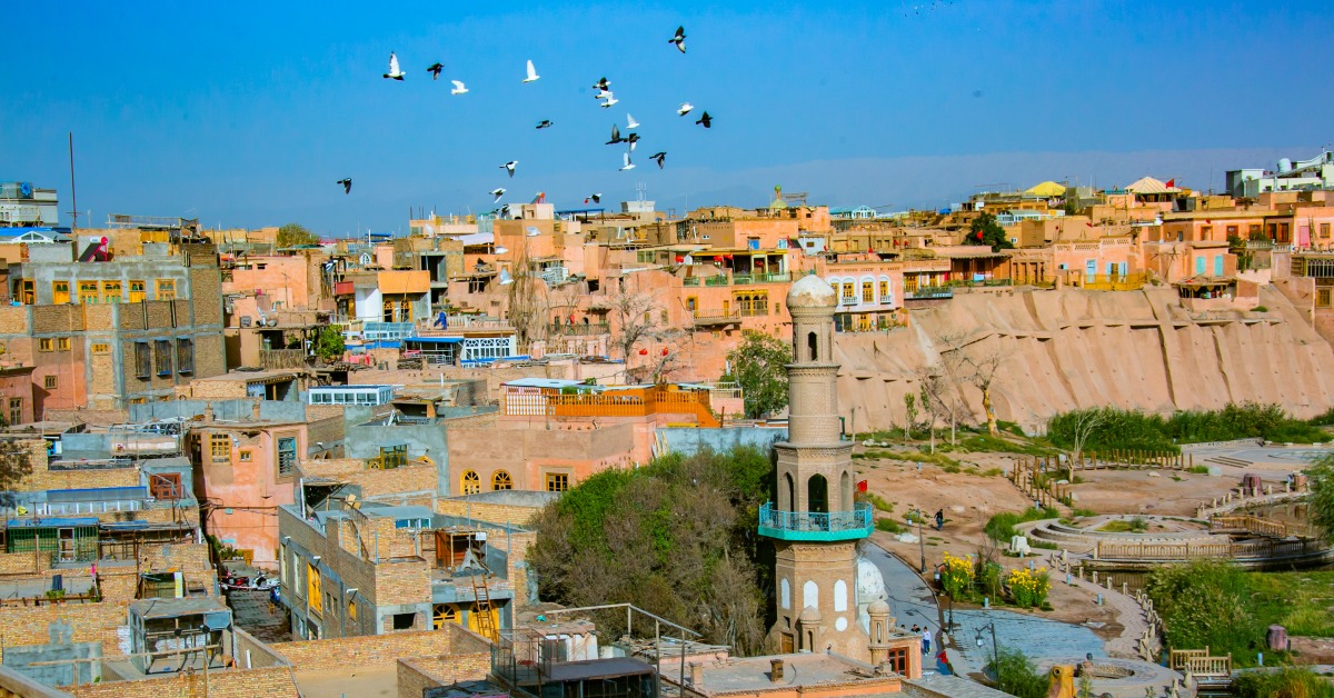 A scenic view of Kashgar Gongzhubao Gucheng Yizhi
