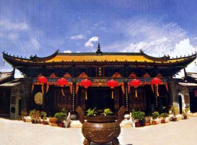 A scenic view of Kunming Zhenqingguan Gujianzhuqun