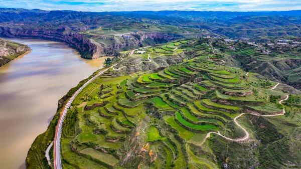 A scenic view of Linfen Dahekou Site