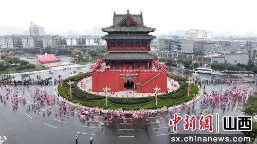A scenic view of Linfen Xixian Drum Tower
