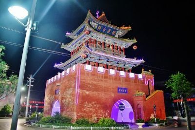 A scenic view of Linfen Xixian Drum Tower