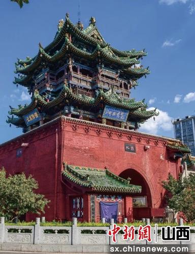 A scenic view of Linfen Xixian Drum Tower