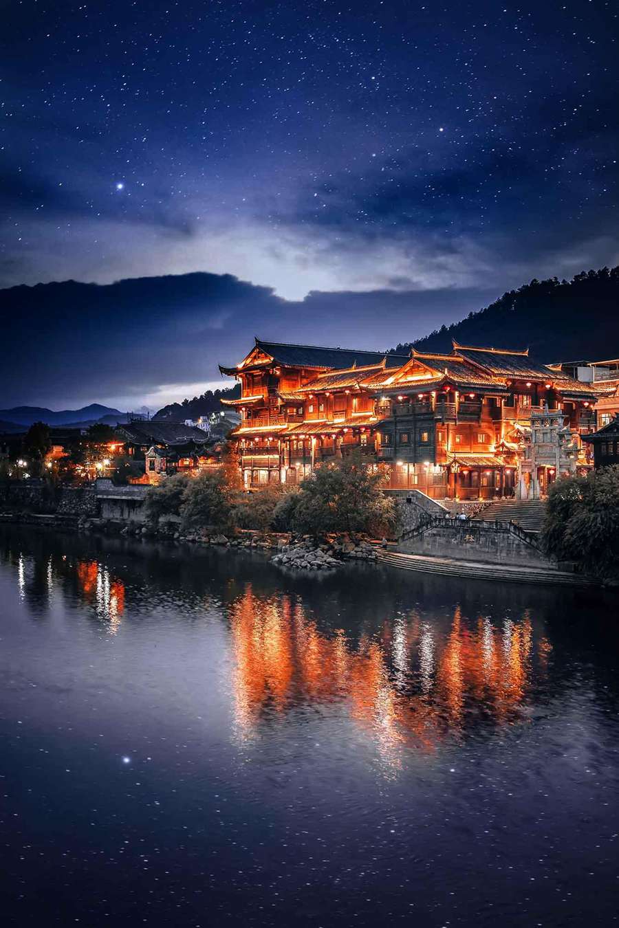 A scenic view of Longyan Tingzhou Chengqiang