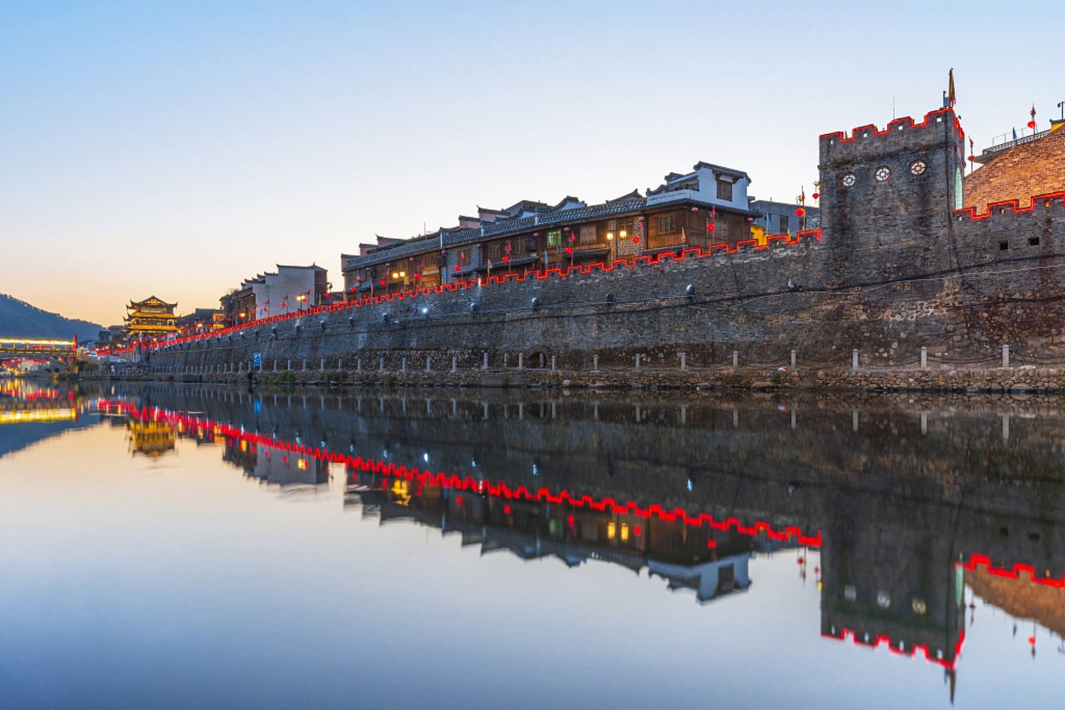 A scenic view of Longyan Tingzhou Chengqiang