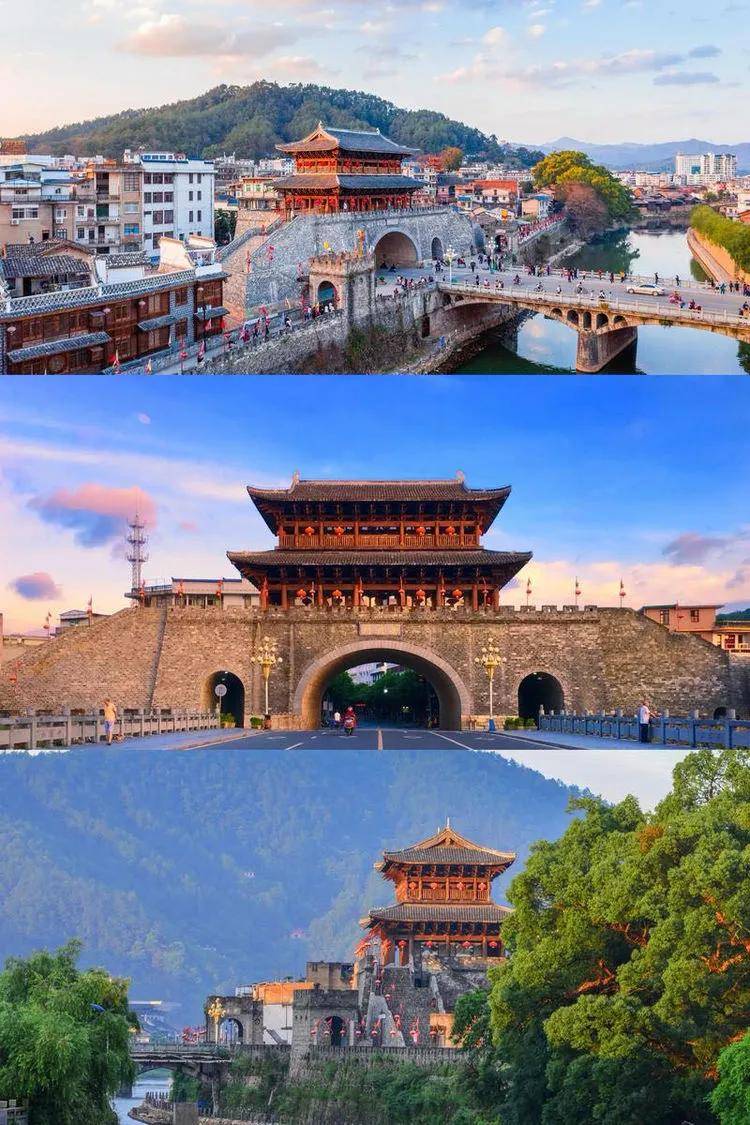 A scenic view of Longyan Tingzhou Chengqiang