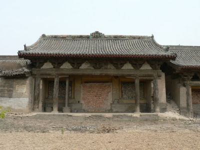 A scenic view of Luliang Fenyang Wuyue Temple