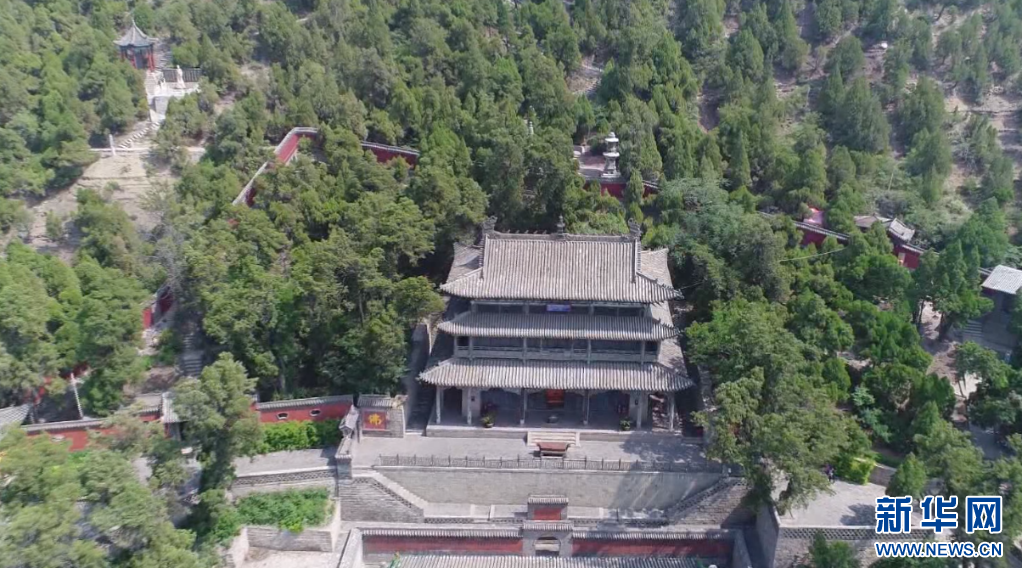 A scenic view of Luliang Guashan Tianning Temple