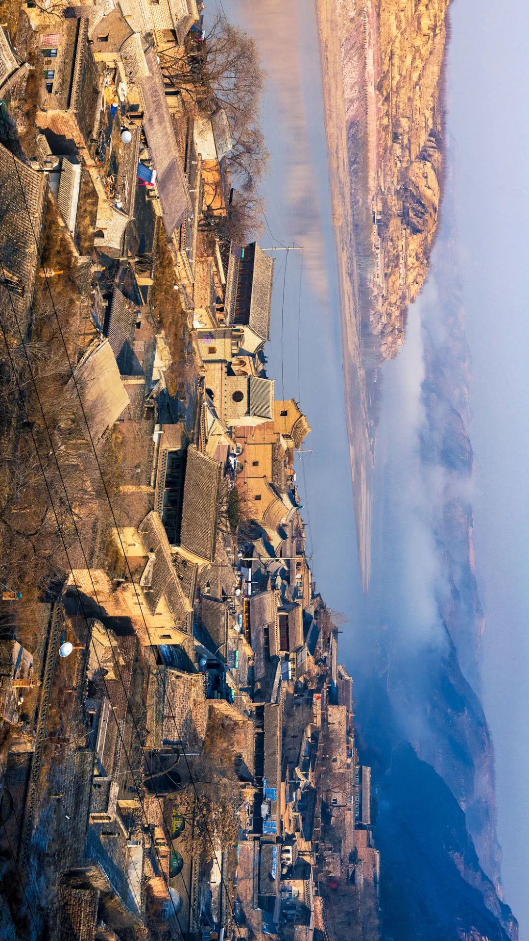 A scenic view of Luliang Nancun City Site
