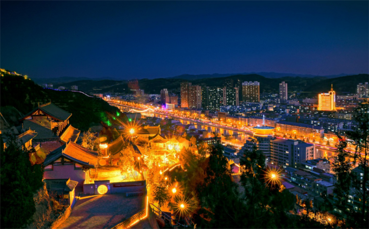 A scenic view of Luliang Nancun City Site