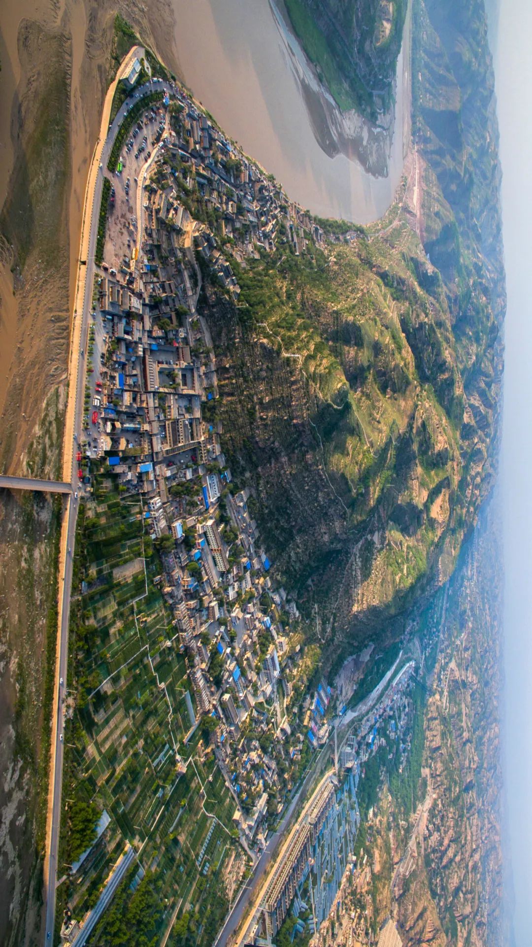 A scenic view of Luliang Nancun City Site