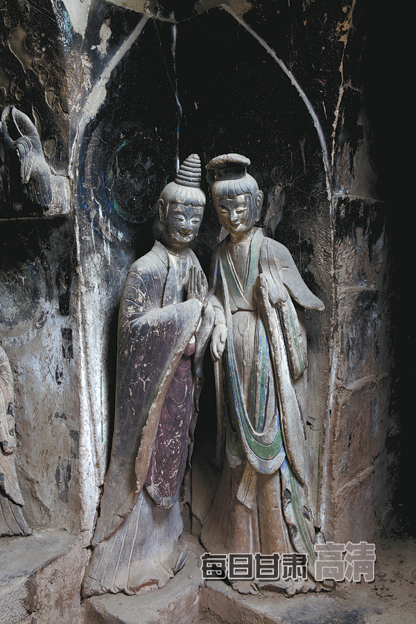 A scenic view of Luliang Shushi Fo Cliff Statue