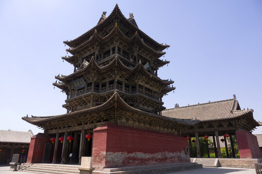 A scenic view of Luliang Xingdongyuan Dongyue Temple