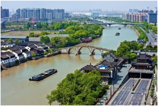 A scenic view of Luoyang Dayunhe Huiluocang