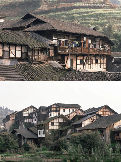 A scenic view of Luzhou Fubao Gujianzhuqun
