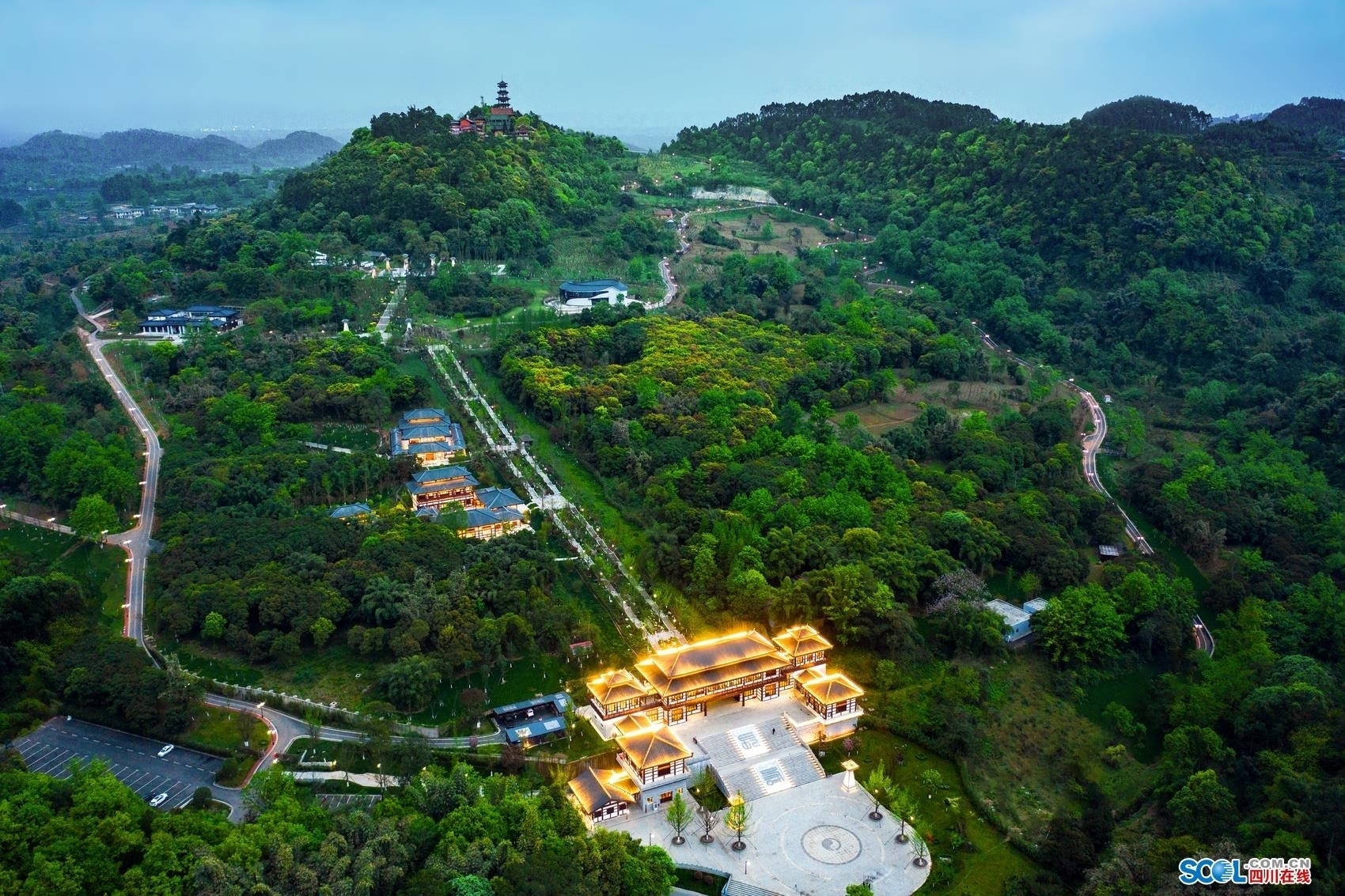 A scenic view of Meishan Ganquansi