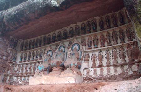 A scenic view of Meishan Zhongyansi Moya Zaoxiang