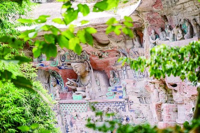 A scenic view of Mianyang Bishuisi Moya Zaoxiang
