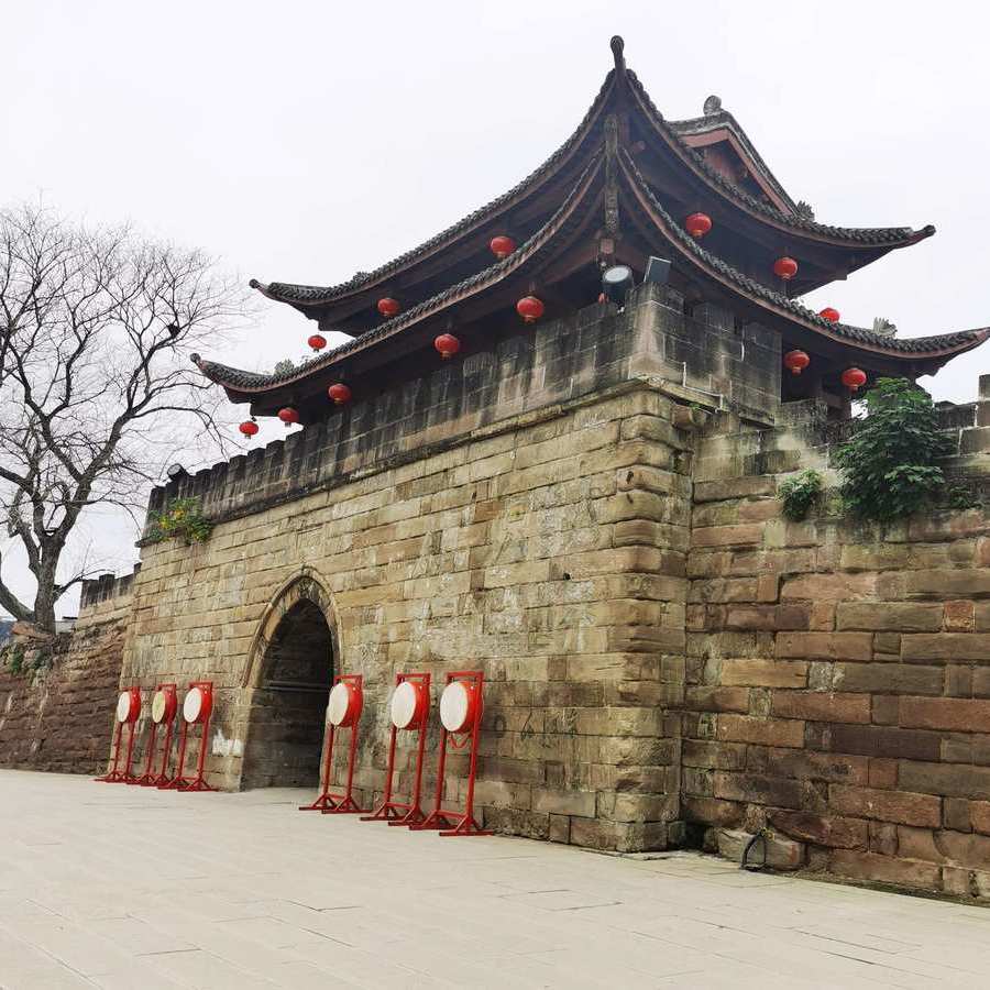 A scenic view of Mianyang Tongchuan Guchengqiang