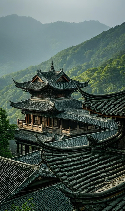 A scenic view of Nanchang Yujingshanguan Yunting Bieshu