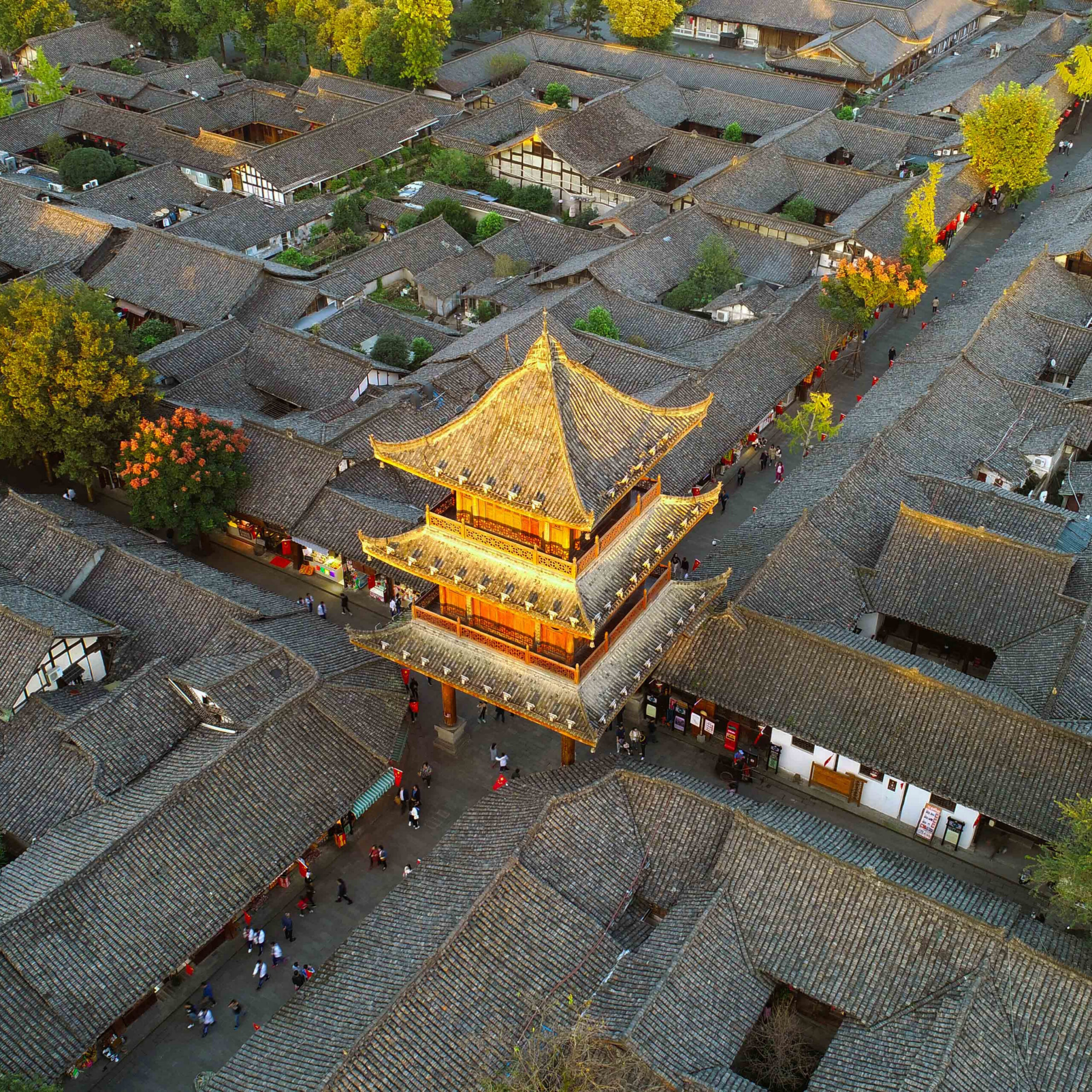A scenic view of Nanchong Langzhong Guanyinsi