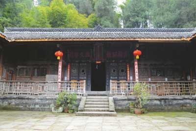A scenic view of Nanchong Nanbu Yonganmiao Dadian
