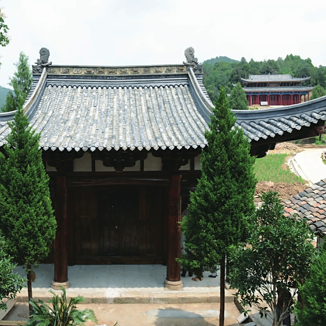 A scenic view of Nanchong Nanbu Yonganmiao Dadian