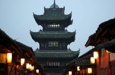 A scenic view of Nanchong Xichong Wenmiao