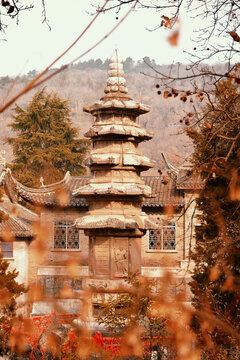 A scenic view of Nanjing Qixiasi Shelita