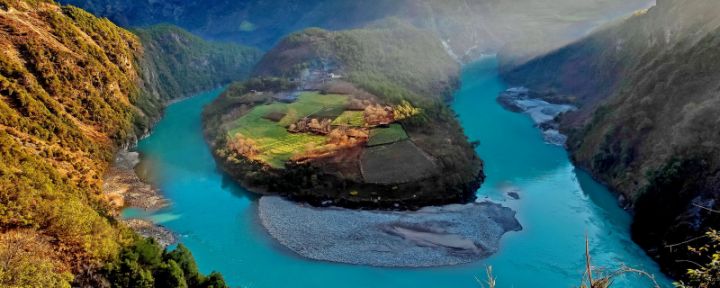 A scenic view of Nujiang Yushuiping Yizhi
