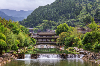 A scenic view of Qiandongnan Jinping Feishanmiao