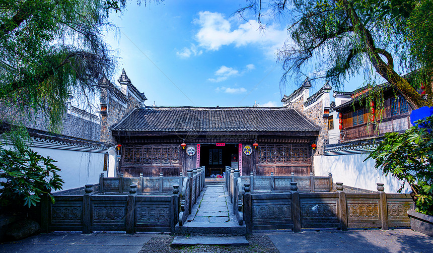 A scenic view of Qiandongnan Longli Gujianzhuqun