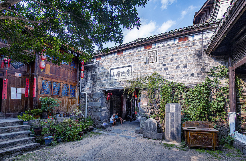 A scenic view of Qiandongnan Longli Gujianzhuqun