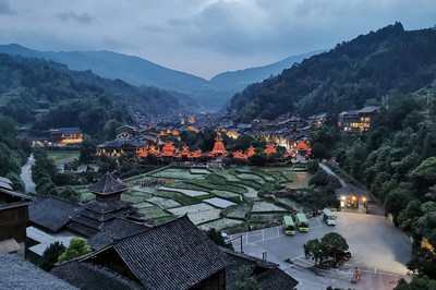 A scenic view of Qiandongnan Yanmen Zhangguansi Cheng