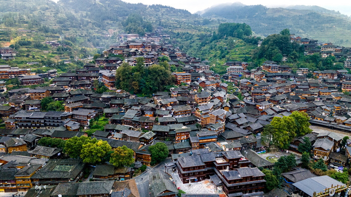 A scenic view of Qiandongnan Yanmen Zhangguansi Cheng