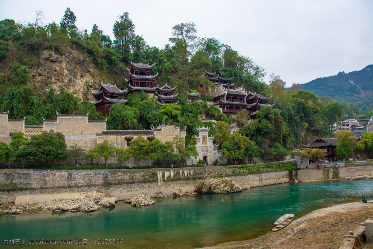 A scenic view of Qiandongnan Zaie Gulou