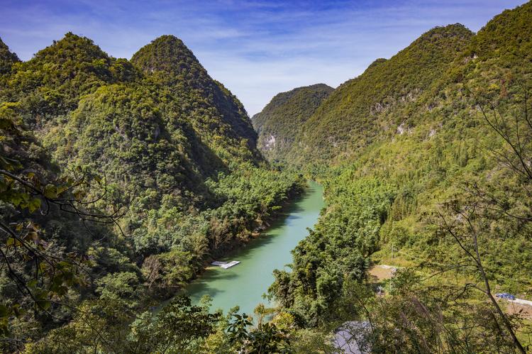 A scenic view of Qianxinan Xingyi Wantun Muqun