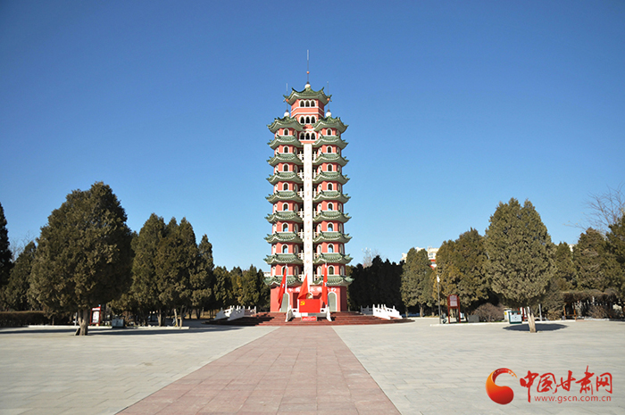 A scenic view of Qingyang Baima Zaoxiangta