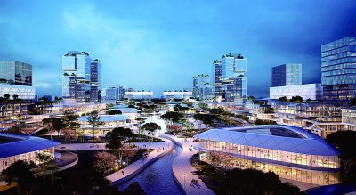 A scenic view of Qingyang Donghuachi Ta
